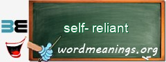 WordMeaning blackboard for self-reliant